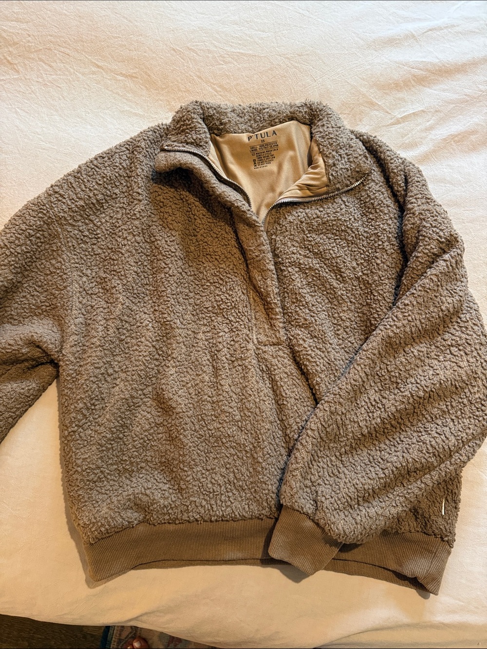 P'tula Sherpa Zip-Up Pullover